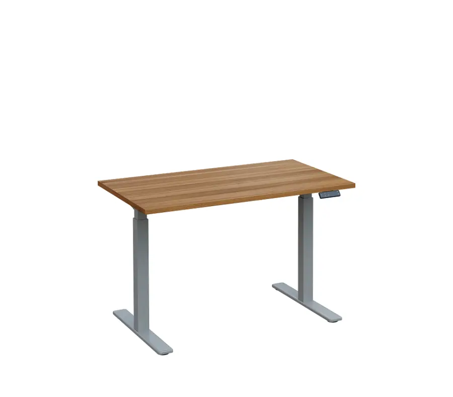 VSS 120/70 výškově stavitelný stůl, podnož stříbrný lak, ořech světlý